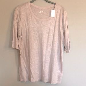 Ann Taylor Loft light brown 100% Linen blouse. New with tags